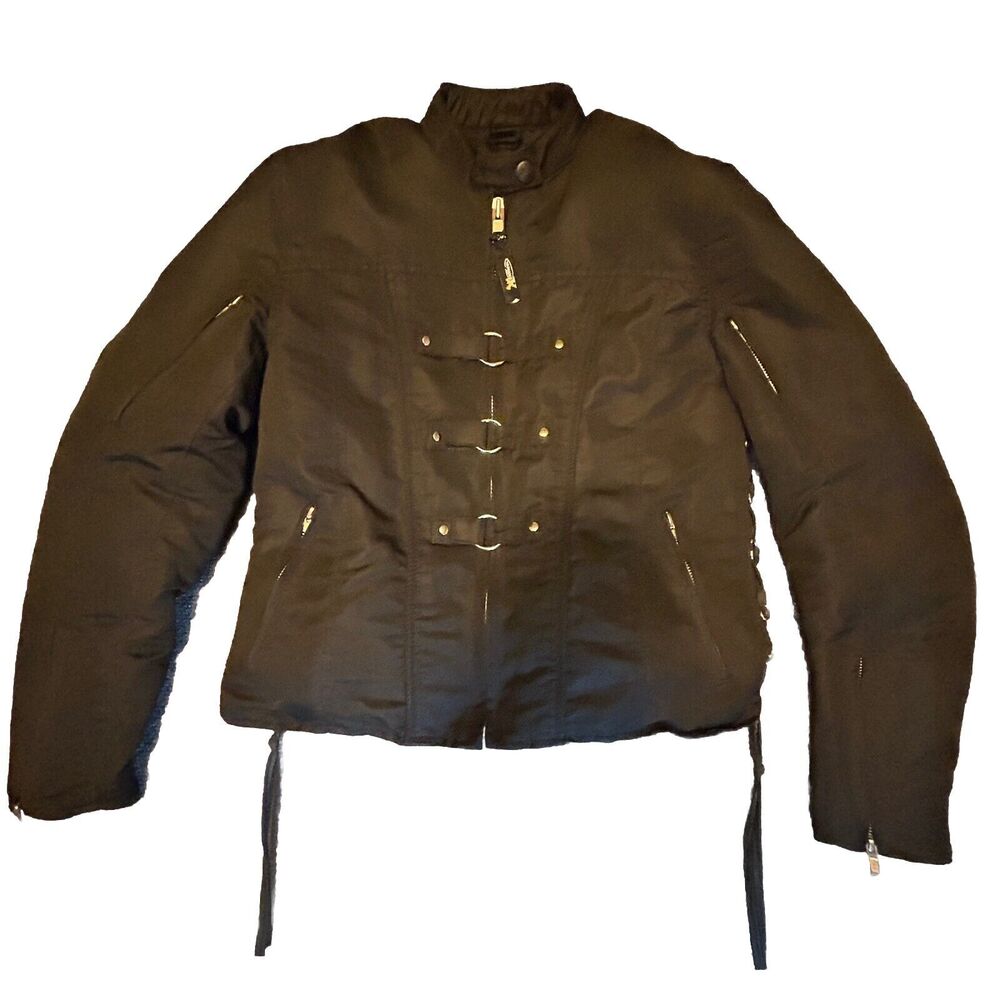 Xelement Women's Black Armored‎ Motorcycle Jacket Size M